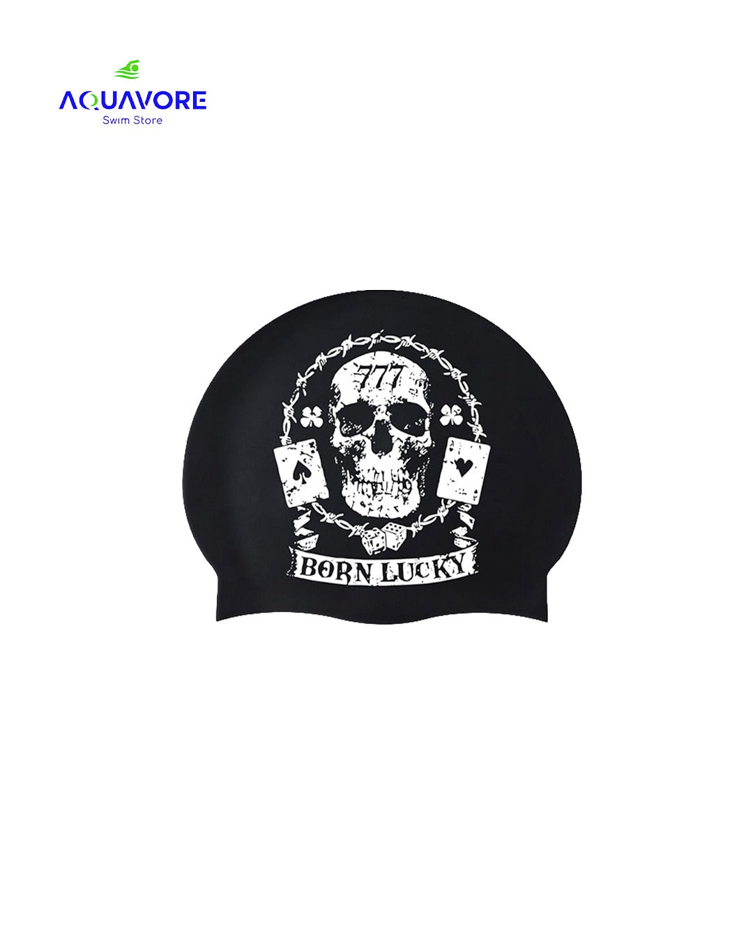 BORN LUCKY Swim Cap