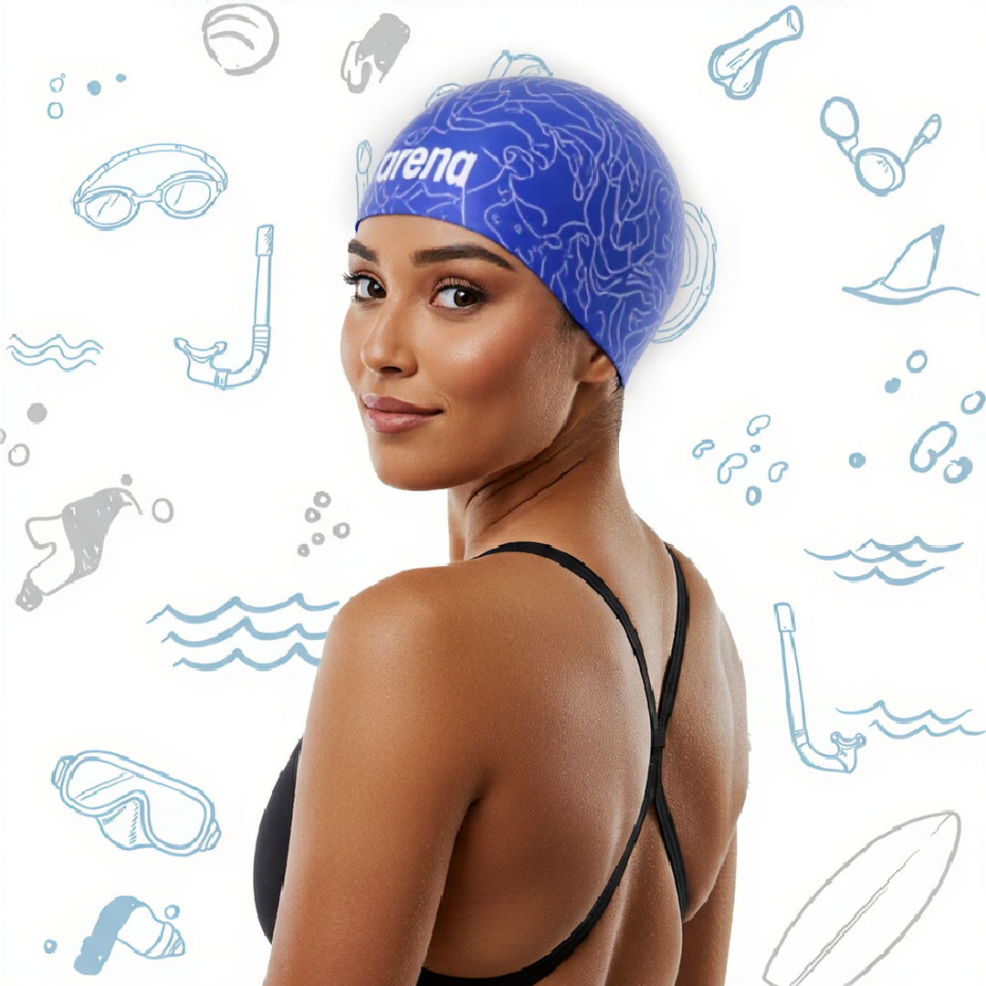 Lines swim cap